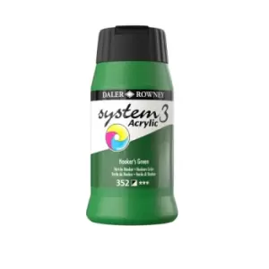 Daler Rowney System 3 Acrylic Paint Hookers Green (500ml)