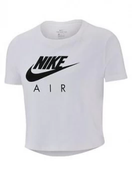 Nike Air Girls Crop T-Shirt - White