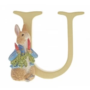 Letter U Peter Rabbit with Radishes Figurine