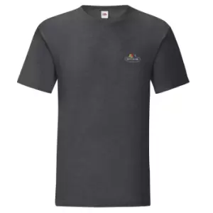 Fruit of the Loom Mens Vintage Small Logo Polycotton T-Shirt (S) (Dark Heather)