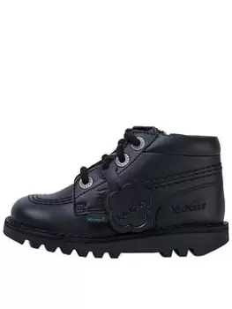 Kickers Infant Kick Hi Vegan, Black, Size 11 Younger