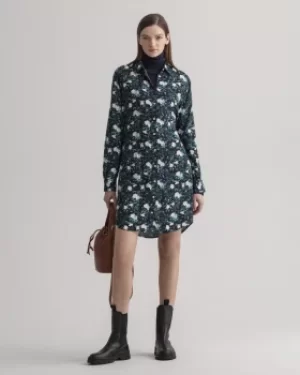 GANT Rose Print Crepe Shirt Dress