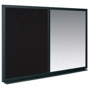 Bi-Office Combo Message Board 600x900mm Black Silver MX07232169