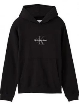 Calvin Klein Jeans Plus Glitter Monogram Hoodie - Black