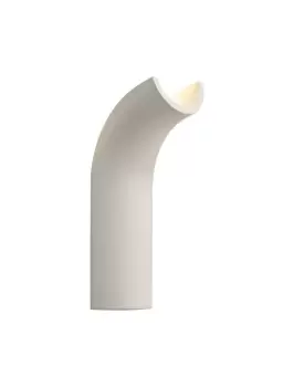 Uplighter Wall Lamp, 1 x 4.5W LED, 3000K, 275lm, White Paintable Gypsum