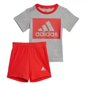 adidas Essentials Tee and Shorts Set Kids - Grey