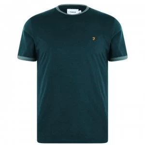 Farah Vintage Graves Ringer T Shirt - Emerald 350