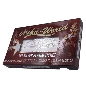 Nuka World (Fallout) Silver Plated Ticket Replica