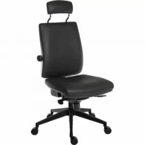 Teknik Office Ergo Plus Ultra PU Chair with Headrest, Black