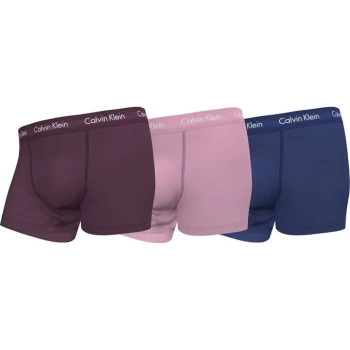 Calvin Klein Pack Cotton Stretch Trunks - Purp/Pink/Blu