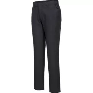 Portwest Mens Stretch Slim Chino Trousers Black 32" 29"