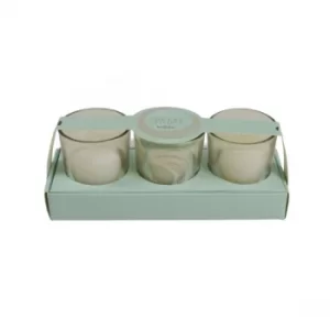 Candlelight Spa Day Revitalise (Set of 3) Glass Wax Filled Pots Green Tea Scent