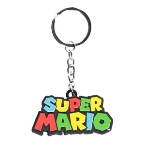 NINTENDO Super Mario Bros. Logo 3D Rubber Keychain