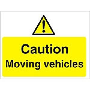 Warning Sign Moving Vehicles PVC 45 x 60 cm