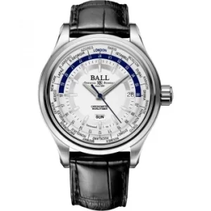 Mens Ball Trainmaster Worldtime Watch