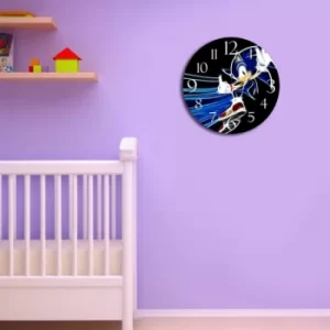 MSCO-15 Multicolor Sonic The Hedgehog Decorative MDF Clock