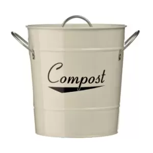 Premier Housewares Compost Bin With Plastic Inner Bucket - Cream