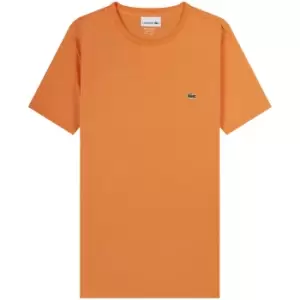 Lacoste Mens Crew Neck Pima Cotton Jersey T-Shirt Size 3 - S Orange