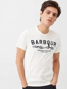 Barbour Graphic T-Shirt - White, Size 2XL, Men