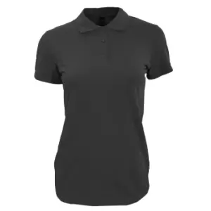 SOLS Womens/Ladies Perfect Pique Short Sleeve Polo Shirt (S) (Black)