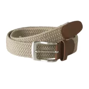 Duke Mens Frank King Size Stretch Braided Belt (2XL) (Stone)