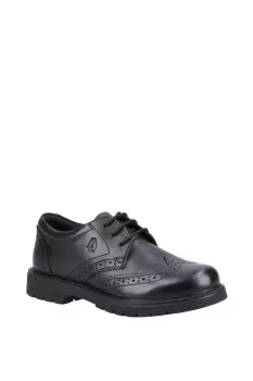 Hush Puppies Black Sally Senior Leather Shoe