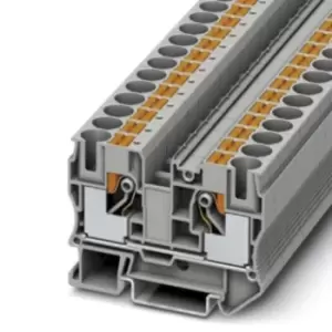 Phoenix Contact Pt 10 Terminal Block, Din Rail, 2Pos, 6Awg