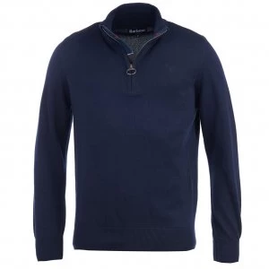 Barbour Mens Cotton Half Zip Navy XXL