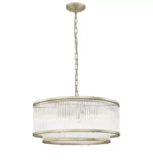 Antigua 6 Light Gold Crystal Pendant Ceiling Light