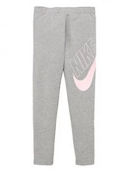 Nike Girls NSW Favorites GX Legging - Grey/Pink, Size S