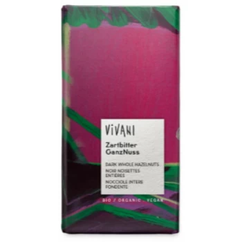 Dark Whole Hazelnut Chocolate - 100g x 10 - 93559 - Vivani