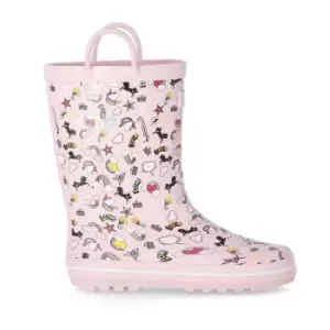 Trespass Childrens/Kids Starryton Wellington Boots (1 UK) (Pink)