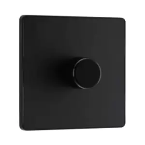 BG Evolve Matt Black Trailing Edge LED 200W Single Dimmer Switch 2-Way Push On/Off - PCDMB81B