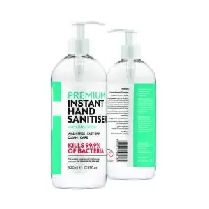 Premium Hand Sanitiser with Aloe Vera 500ml Pack of 6 ZI5050747089382