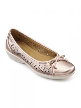 Hotter Hotter Precious Ballerina Pump Rose Gold