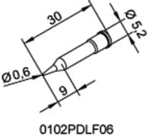 Ersa 0.6mm Conical Soldering Iron Tip for use with i-Tool