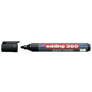 Original Edding 360 Whiteboard Marker Bullet Tip 1.5 3mm Line Black Pack of 10 Whiteboard Markers