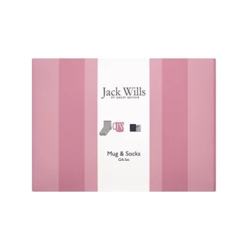 Jack Wills Mug and Socks Gift Set - Pink