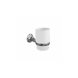 Metro Wall Mounted Glass Tumbler Holder - Chrome/Satin Chrome - 6303C-S - Chrome - Miller