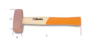 Beta Tools 1385 Copper Head Hammer Hickory Shaft 600g 013850406