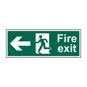 Fire Exit (Man Arrow Left) - Sav (600 x 200mm)