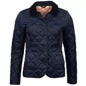 Barbour Womens Deveron Quilted Jacket Navy/Pale Pink 16