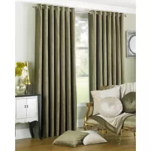 Riva Home Wellesley Ringtop Curtains (66x72 (168x183cm)) (Mocha)