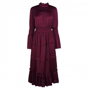 Biba Ruffle Midi Dress - Purple