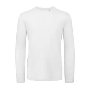 B&C Mens Inspire Long Sleeve Tee (S) (White)