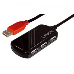 Lindy 4-Port USB 2.0 Hub 480 Mbps Black