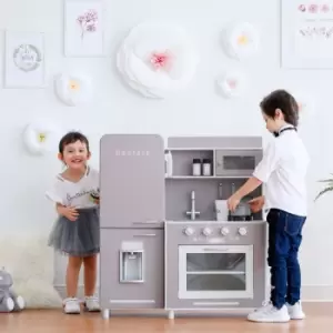 Mayfair Kids Wooden Play Kitchen & 11 Accessories Grey TD-13302C - Grey - Teamson Kids