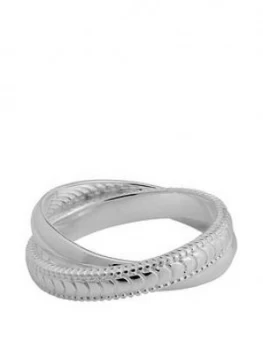 Simply Silver Sterling Silver 925 Double Polished And Texture Ring