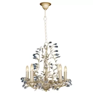 Michelan 5 Light Multi Arm Chandeliers Beige Gold