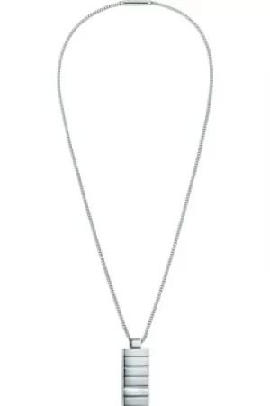 Mens Calvin Klein Stainless Steel Plate Necklace KJ5SMP080100